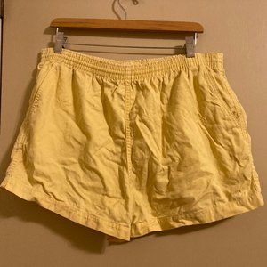 Lands' End Yellow Athletic Shorts